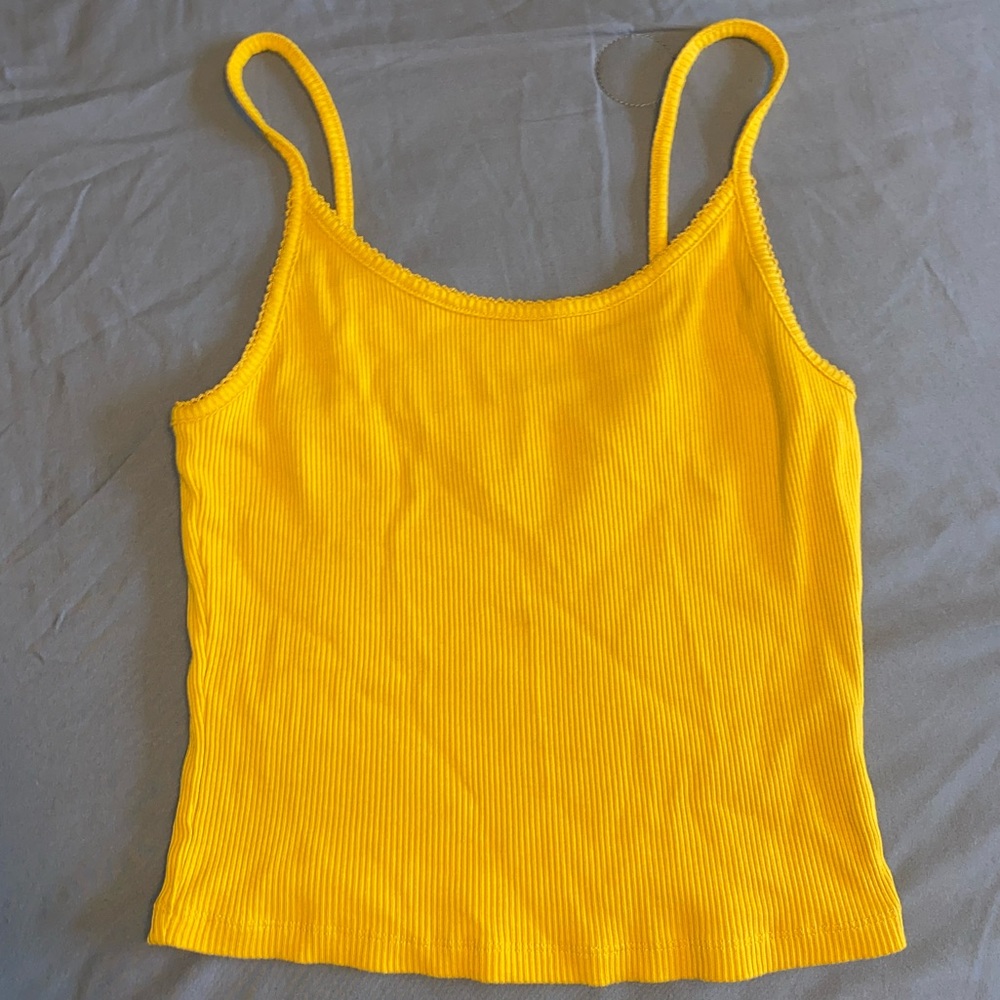 Wild Fable Yellow Crop Tank Top